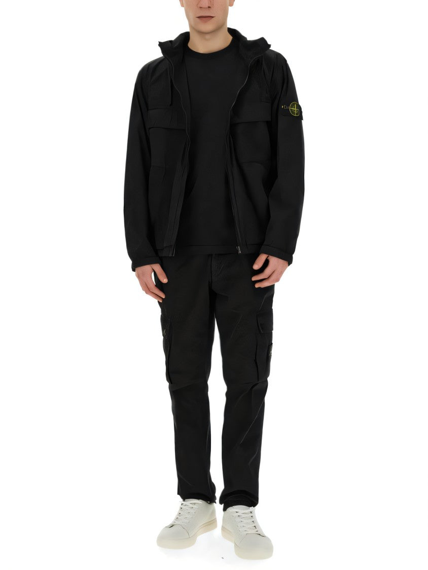 Stone Island Casual Black Hooded Jacket