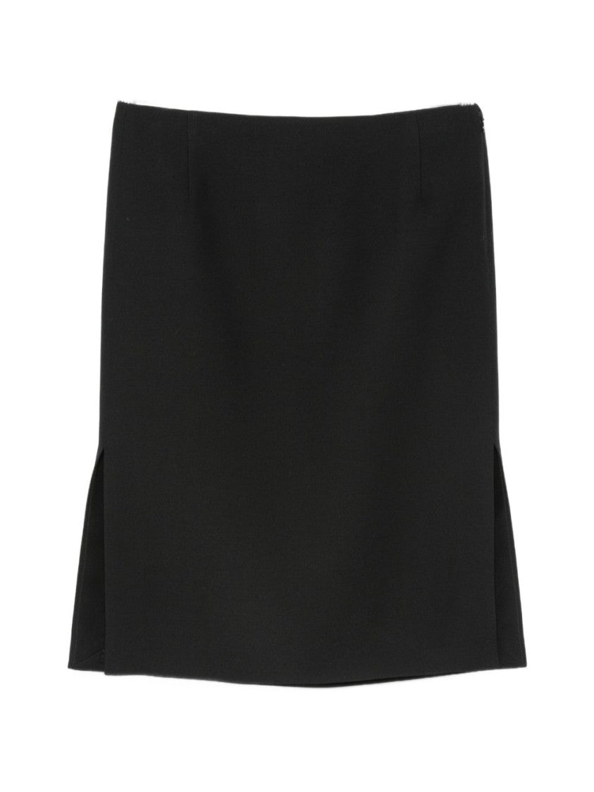 Fendi Sleek Black Skirt With Minimalist Design