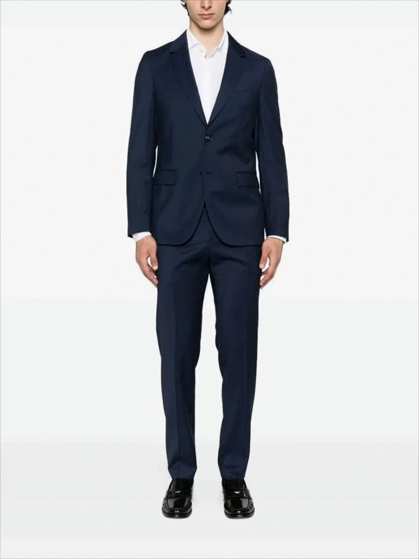 Hugo Boss Tailored Blue Suit Jacket With Structured Silhouette