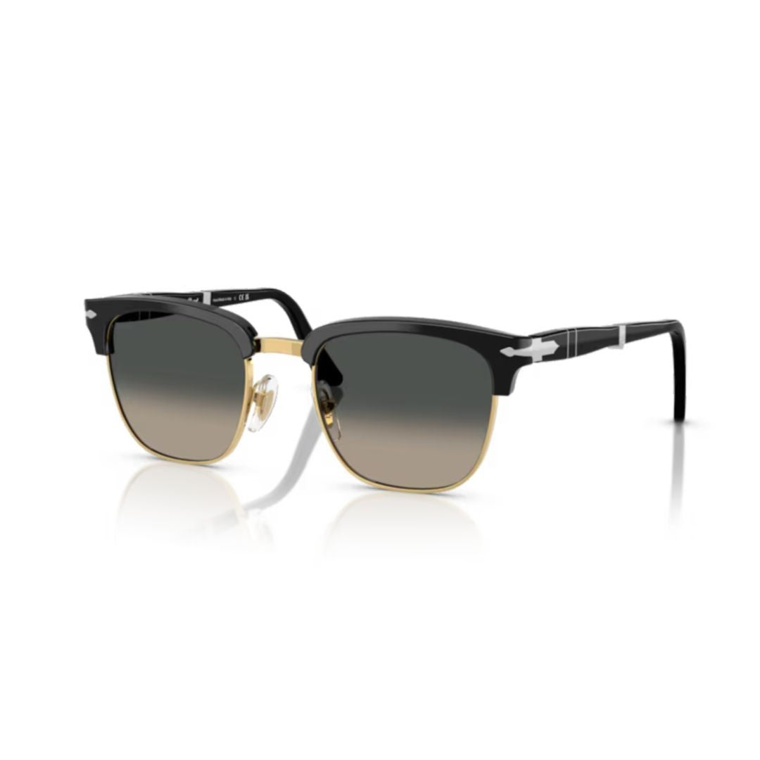 Persol 0Po3375s Square Frame Sunglasses With Gold Accents