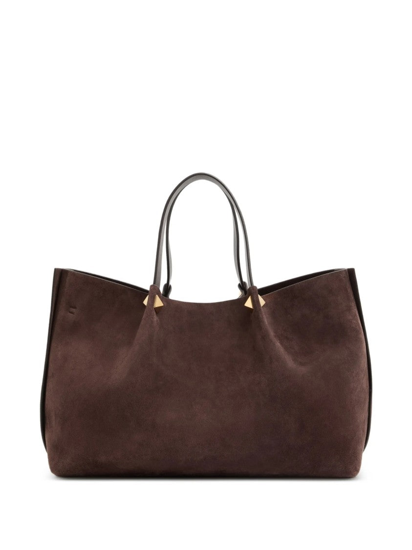 Valentino Vlogo Large Suede Tote Bag