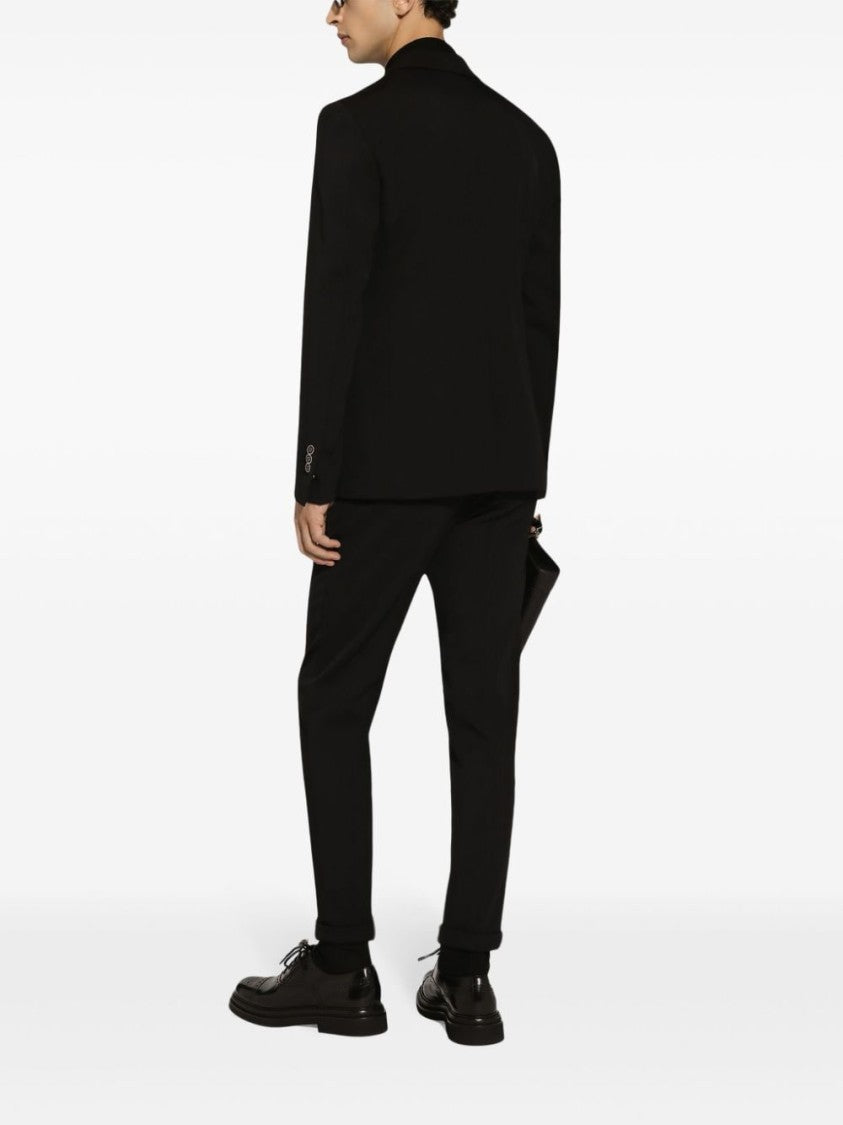 Dolce & Gabbana Tailored Black Trousers With Subtle Pleats And Classic Waistband