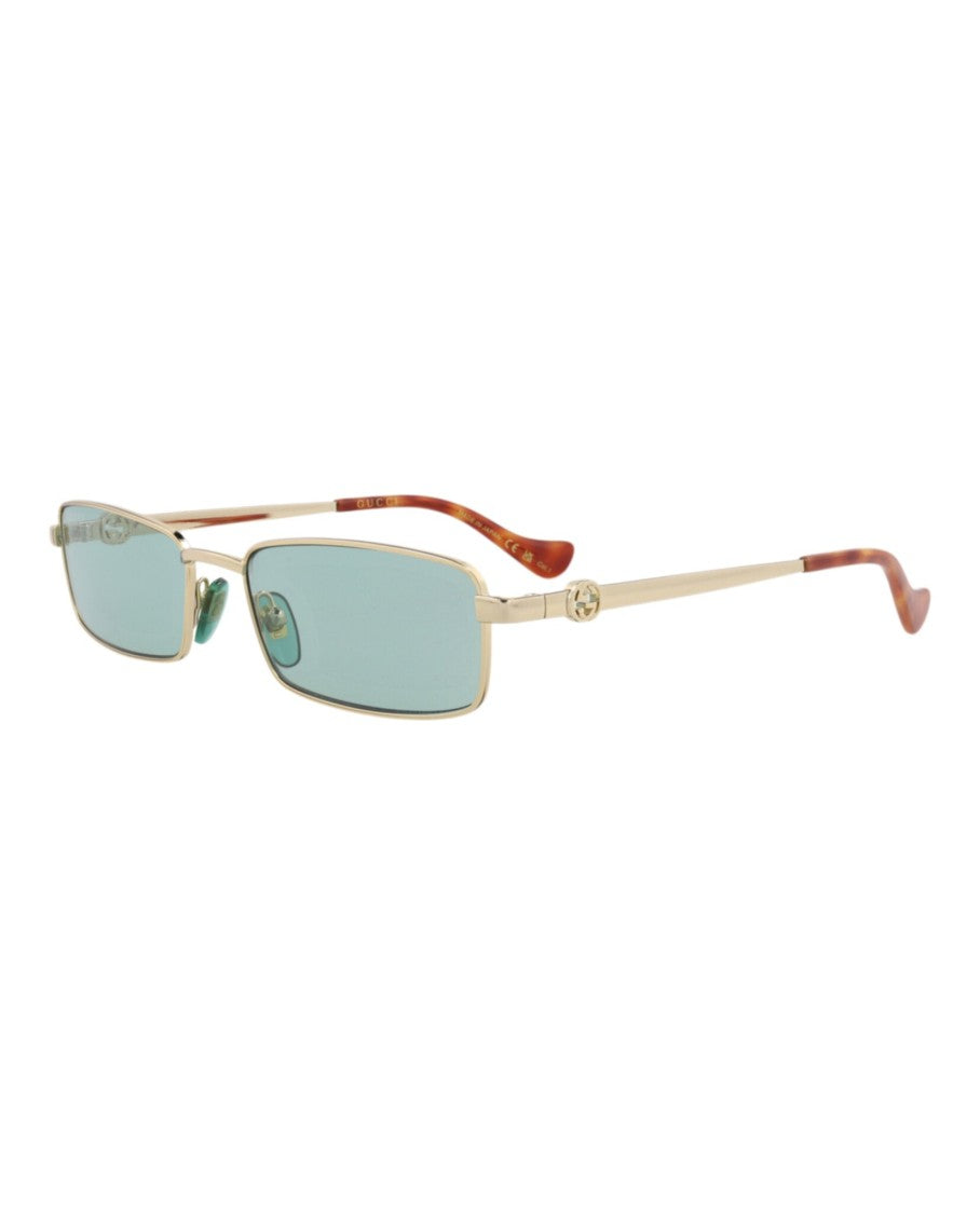 Gucci Square-Frame Metal Sunglasses