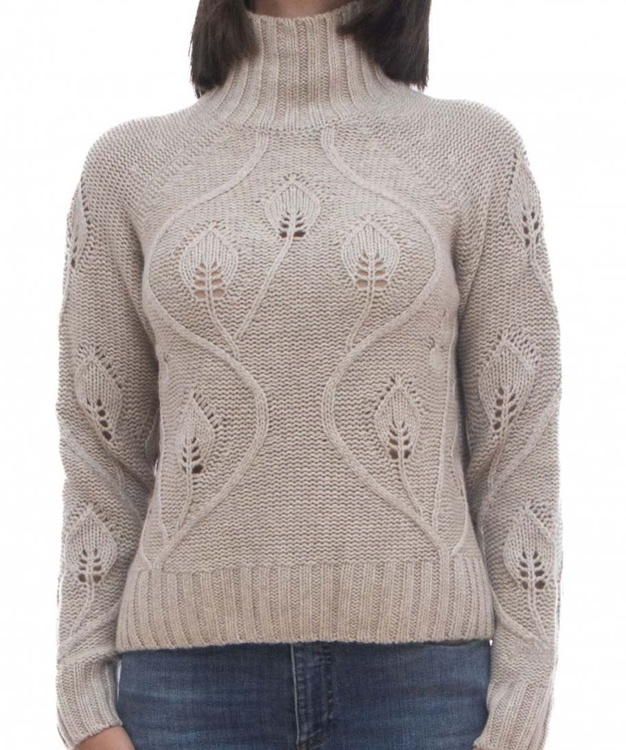 Mc2 Saint Barth Textured Knitted Sweater With High Ribbed Turtleneck