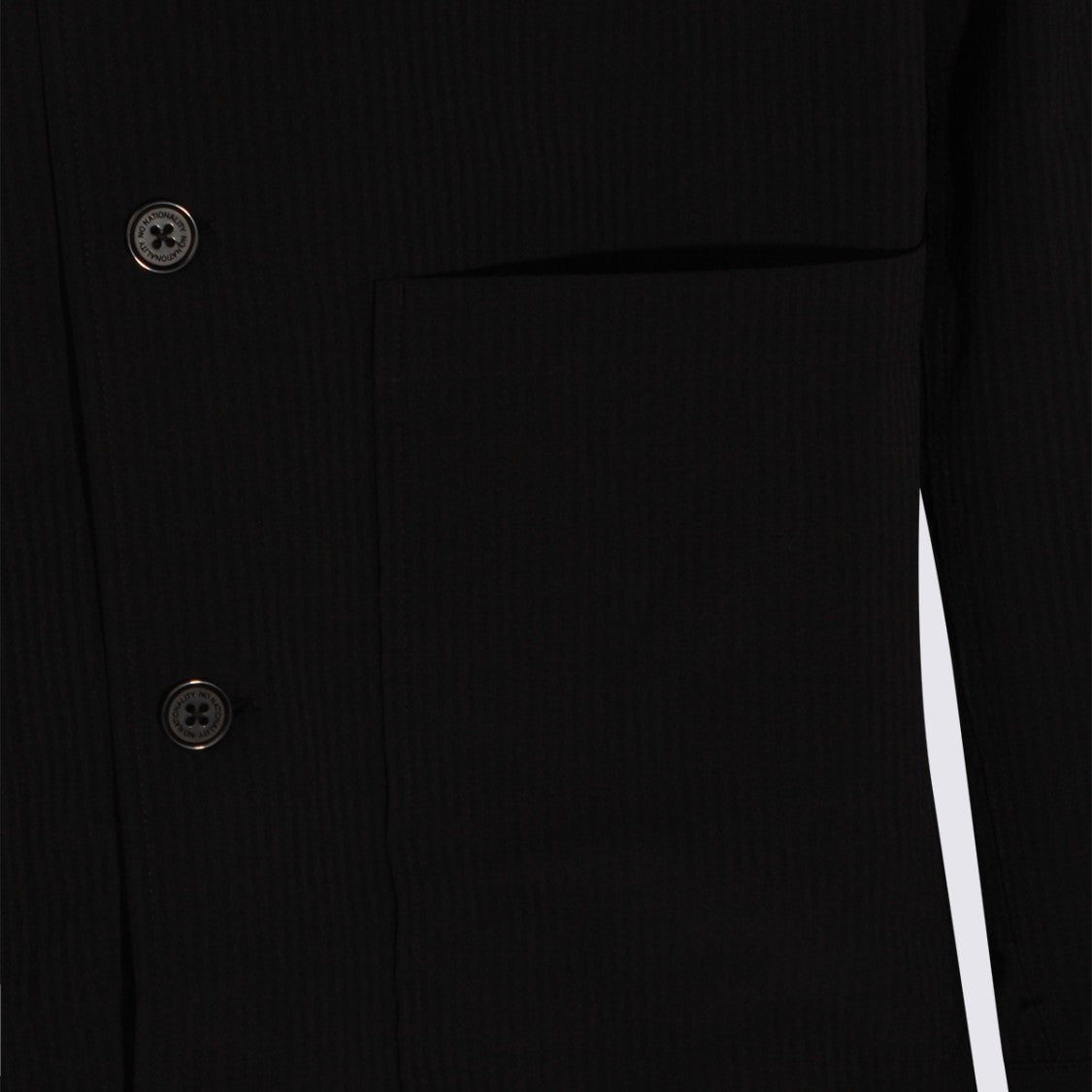 Nn.07 Black Jacket With Classic Collar And Seamless Front Pockets