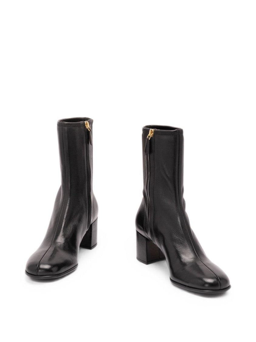 Prada Black Polished Lamb Leather Boots