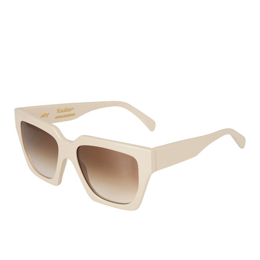 Kador Charlize Bold Oversized Square Frame Sunglasses In Beige