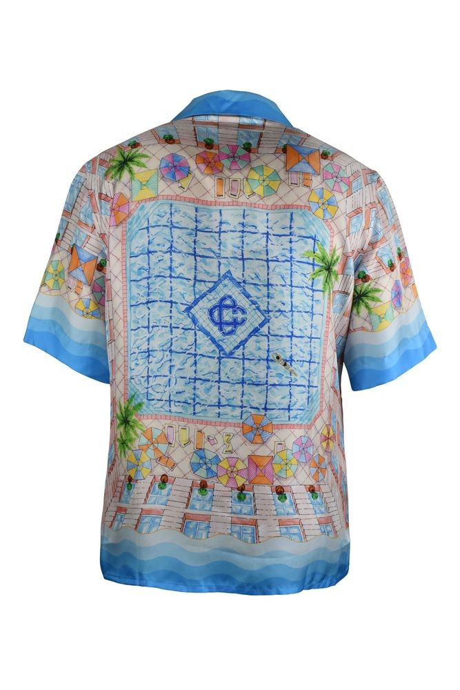 Casablanca Pastel Silk “Le Plongeon” Shirt