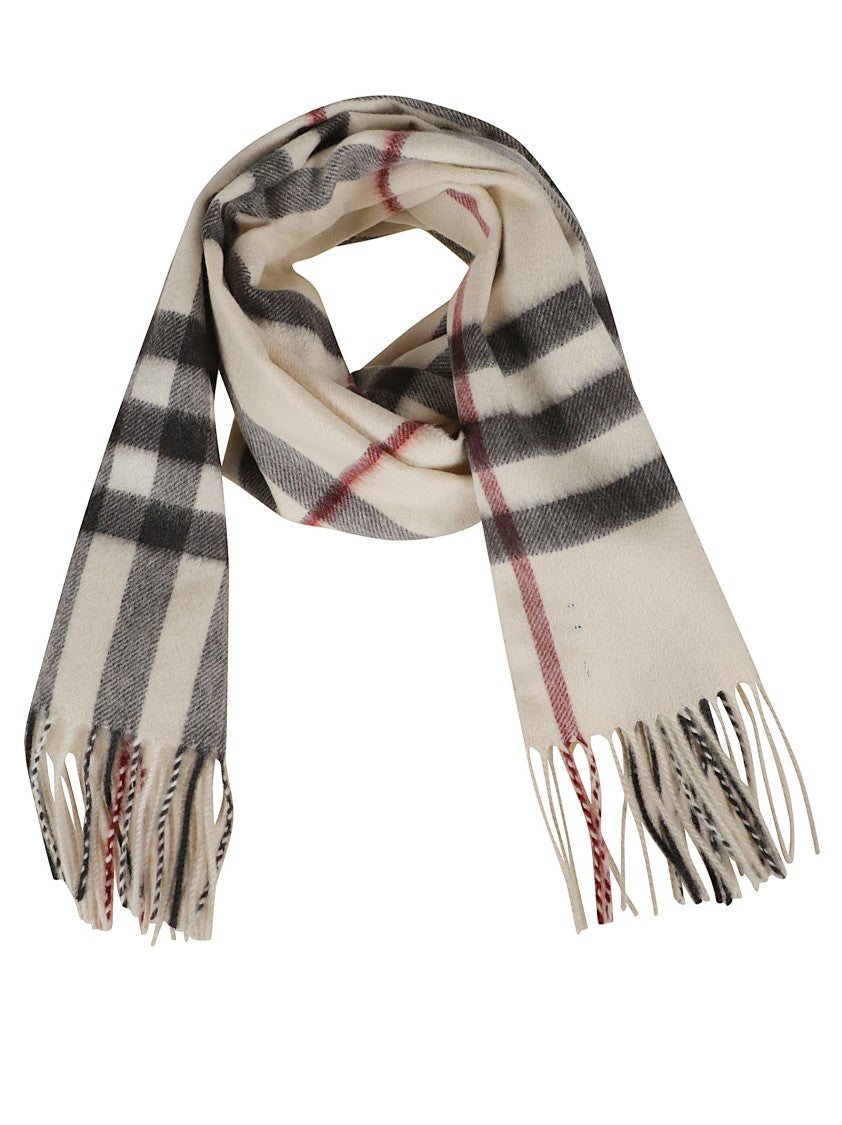 Burberry Check Pattern Cashmere Scarf