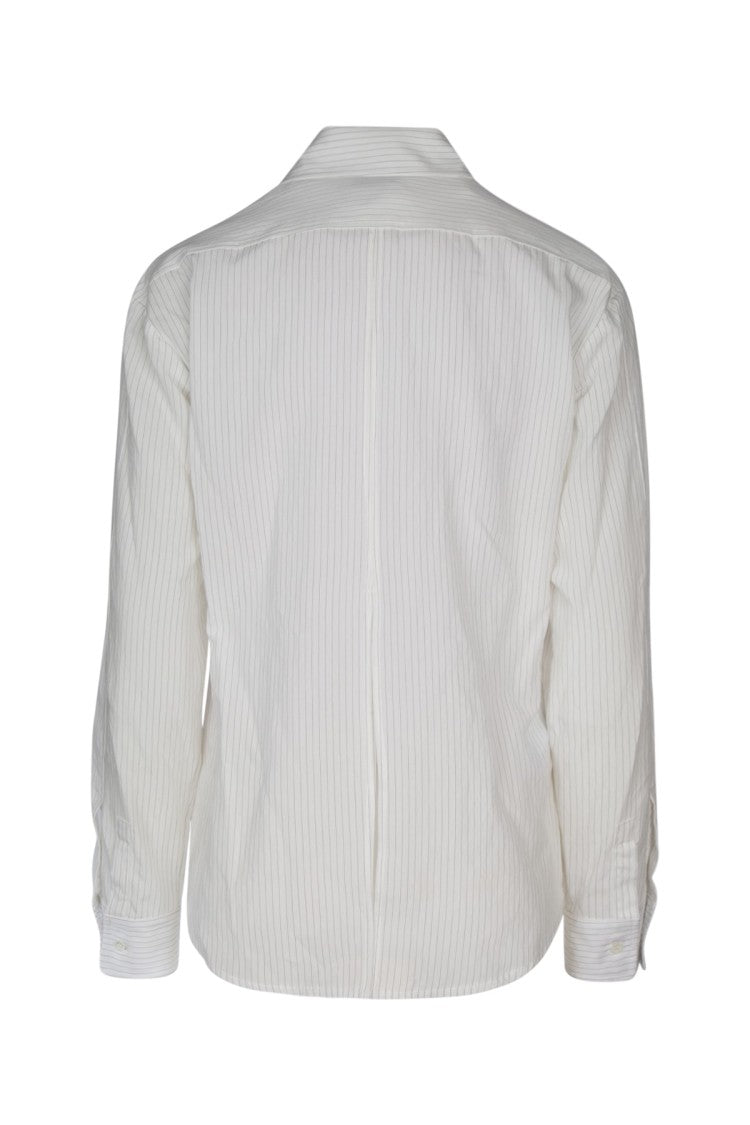 Pinko Button-Up Shirt With Subtle Striped Pattern