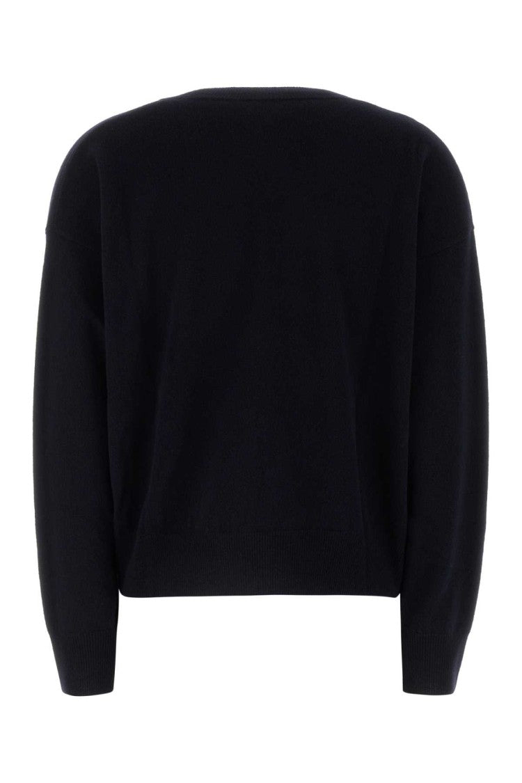 Versace Midnight Blue Stretch Wool Blend Sweater