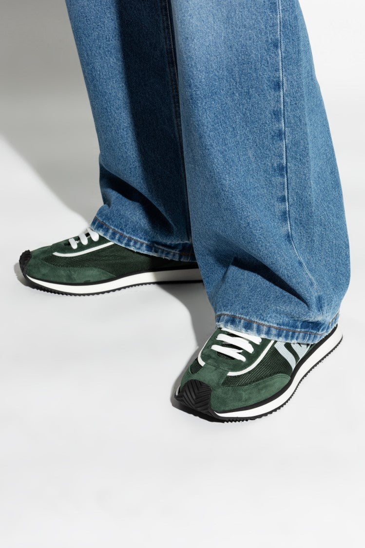 Dolce & Gabbana Green Suede-Like Sneakers