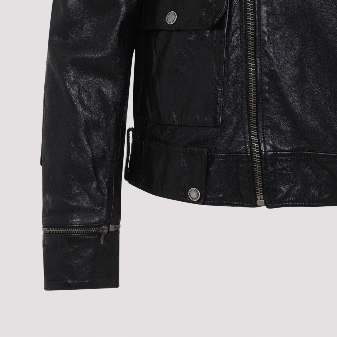 Golden Goose Classic Biker Jacket In High-Quality Ovine Leather