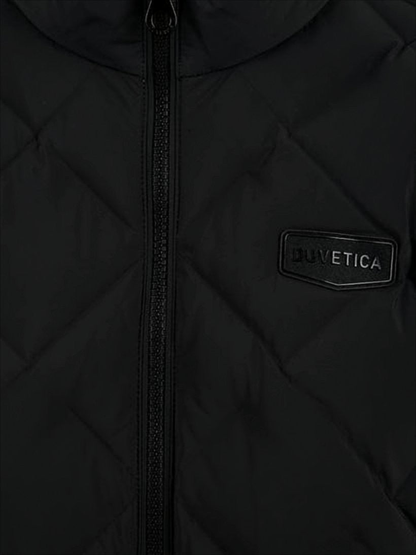 Duvetica Cropped Quilted Padded Jacket With High Collar And Zippered Cuffs