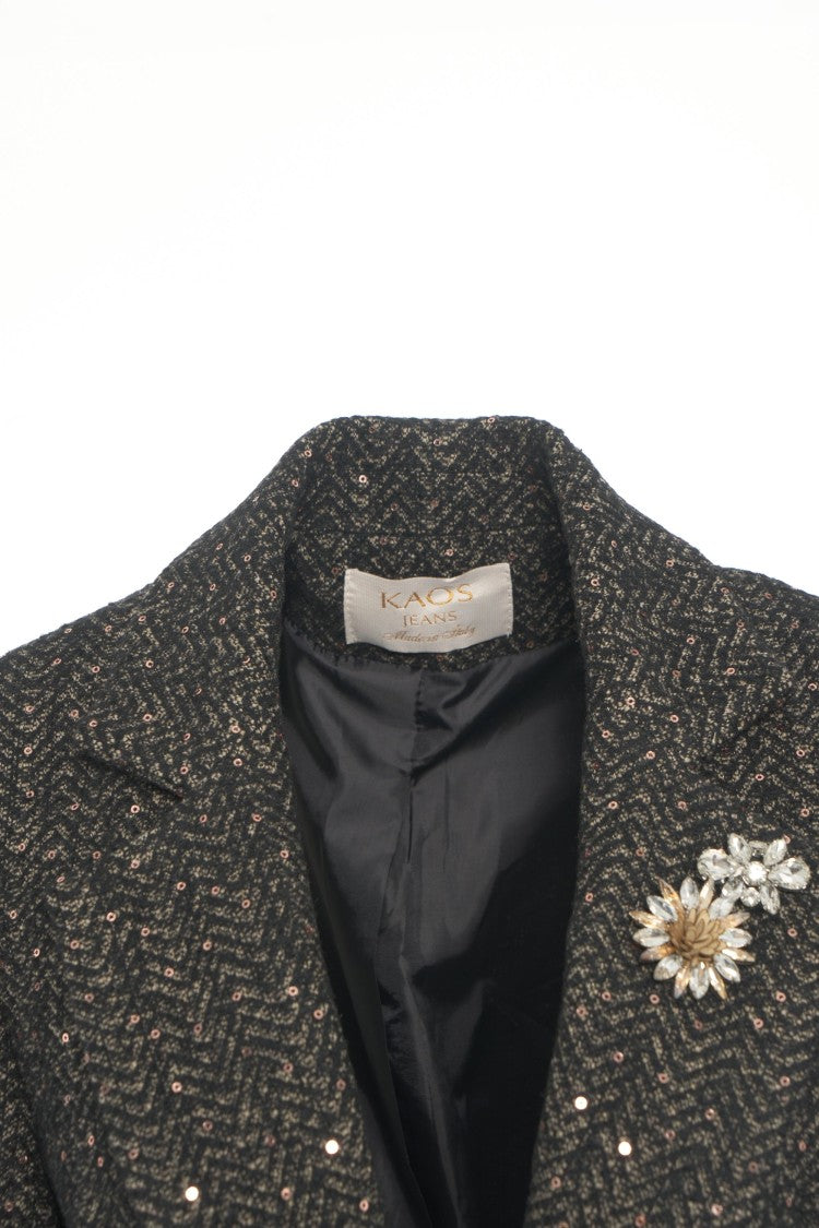 Kaos Sequined Blazer With Brooch