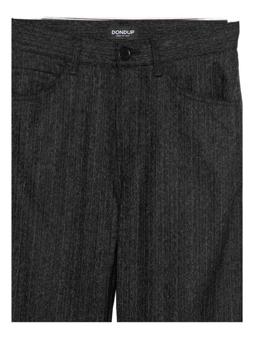 Dondup Wide-Leg Jeans With Subtle Pinstripe Design