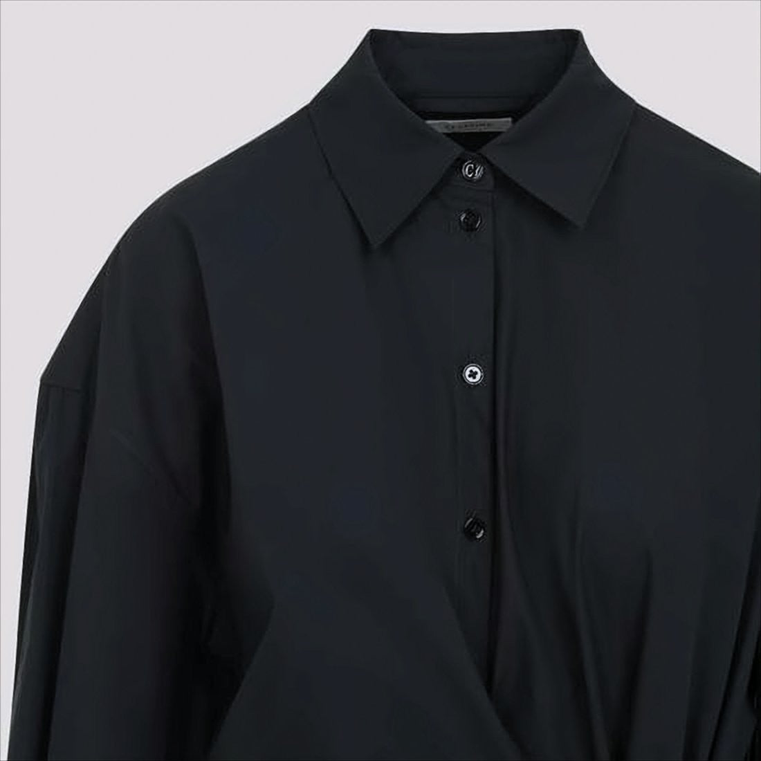 Lemaire Wrap-Style Midi Dress With Classic Collar