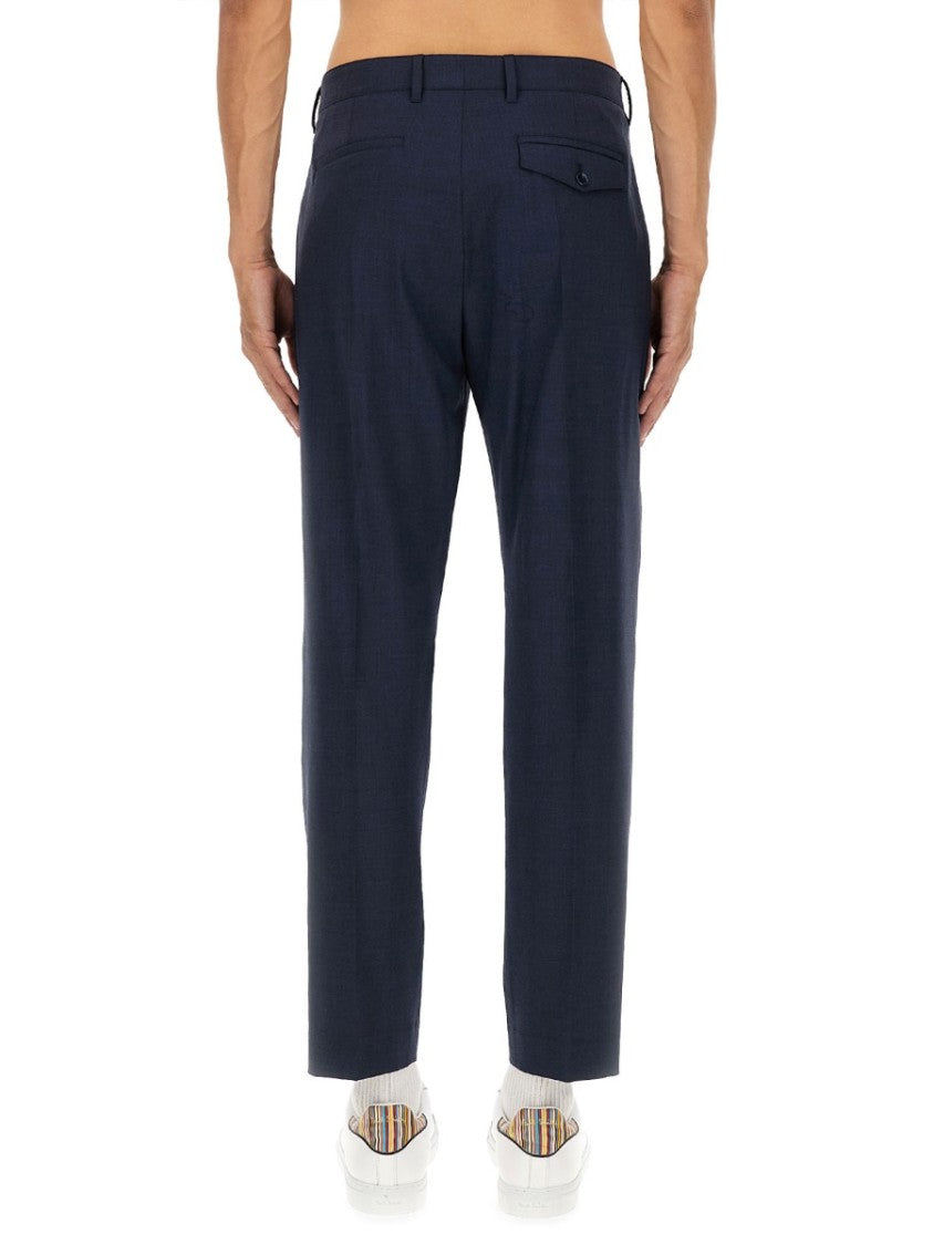 Paul Smith Tailored Slim-Fit Wool Pants With Cropped Length