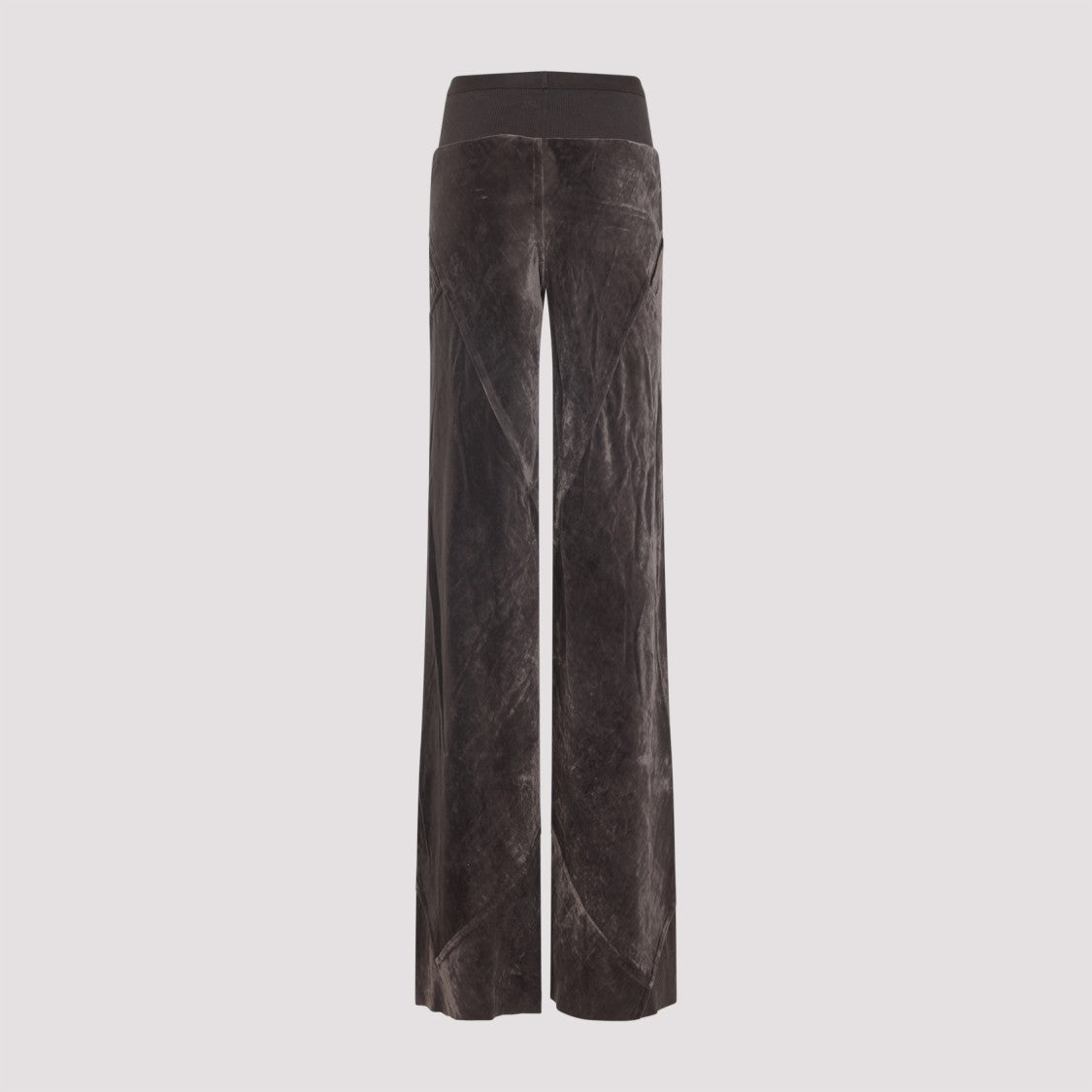 Rick Owens Wide-Leg Trousers With Ribbed Waistband