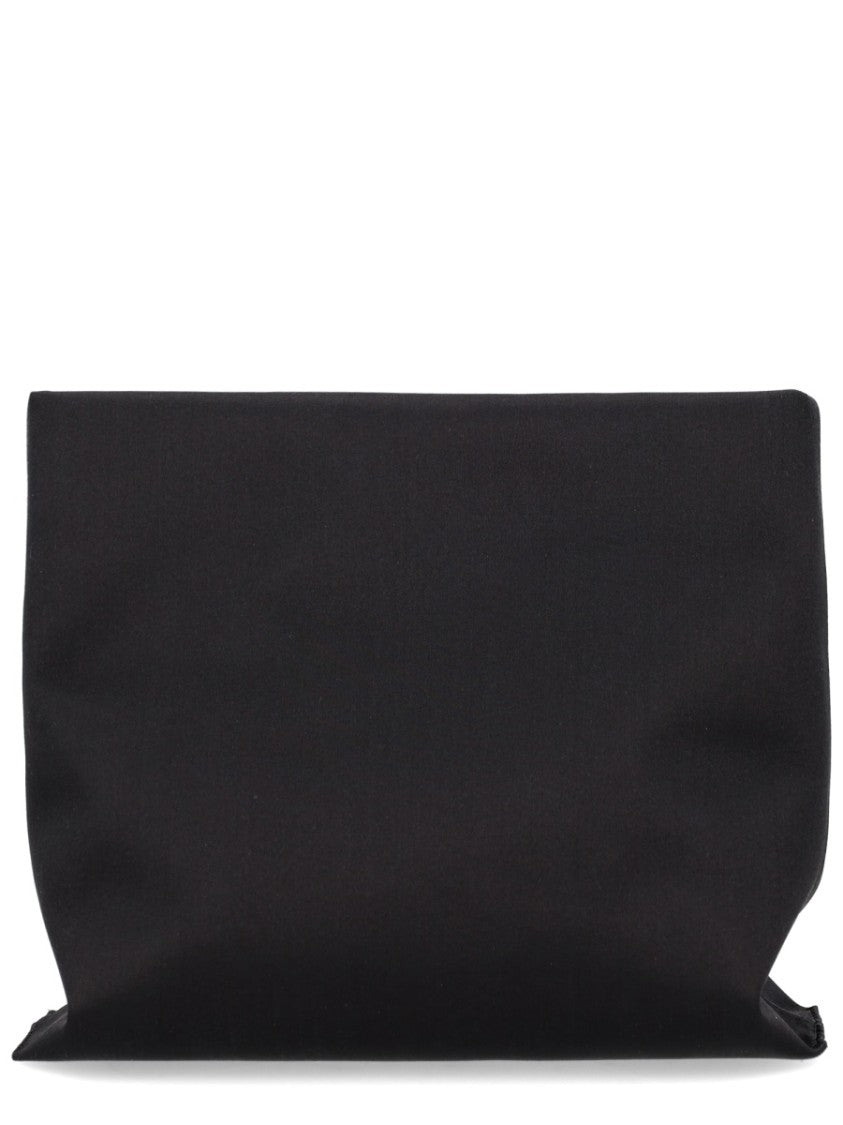 Roger Vivier Black Trompette Metallic Buckle Clutch