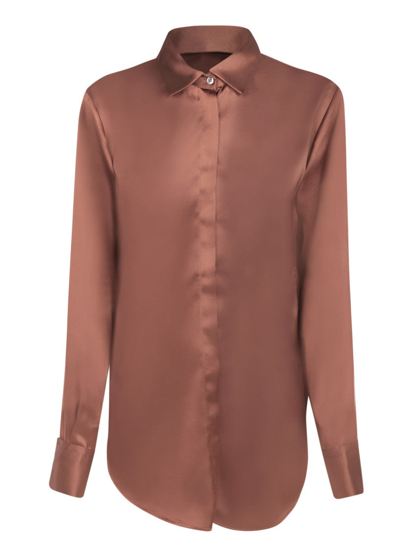 Blanca Vita Brown Classic Collar Shirts