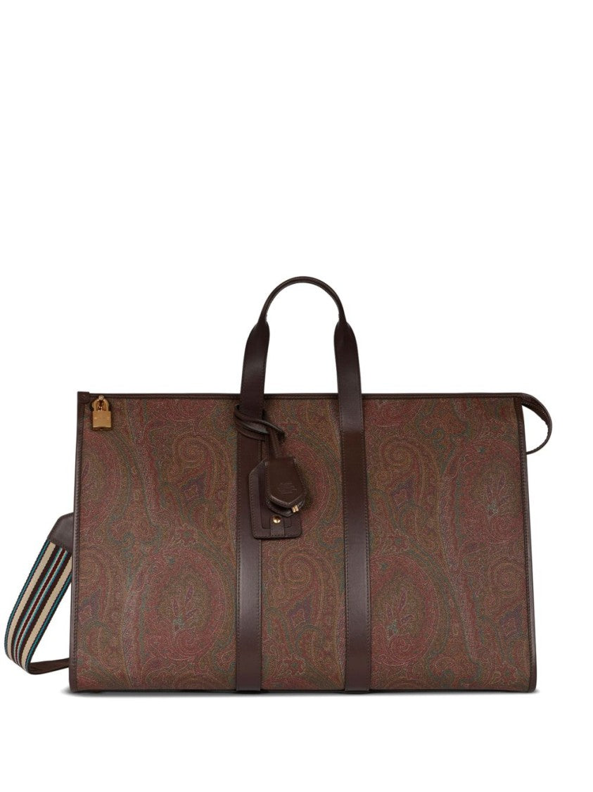 Etro Paisley Jacquard Handbag With Leather Trim