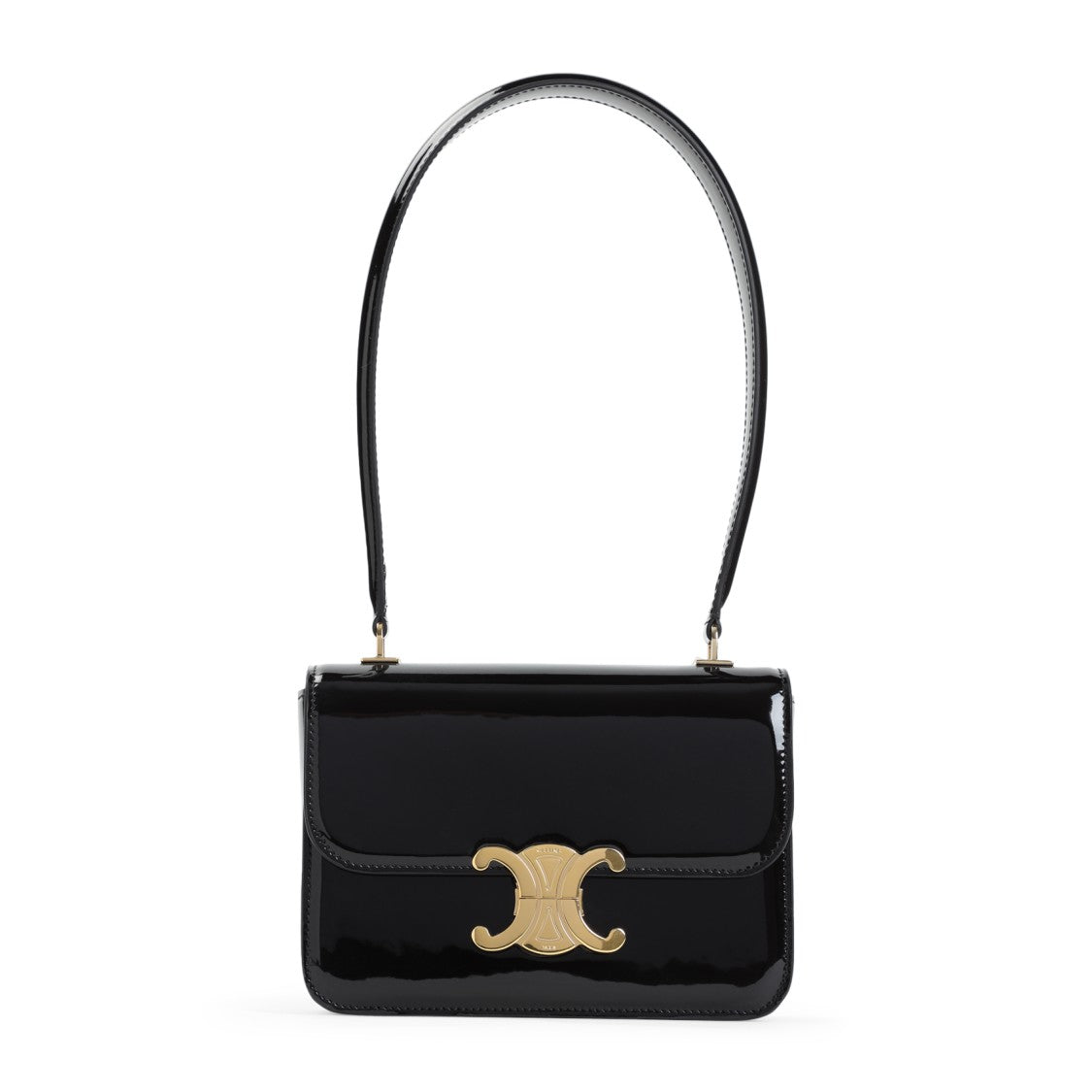 Celine Teen Garance Black Patent Calf Leather Shoulder Bag