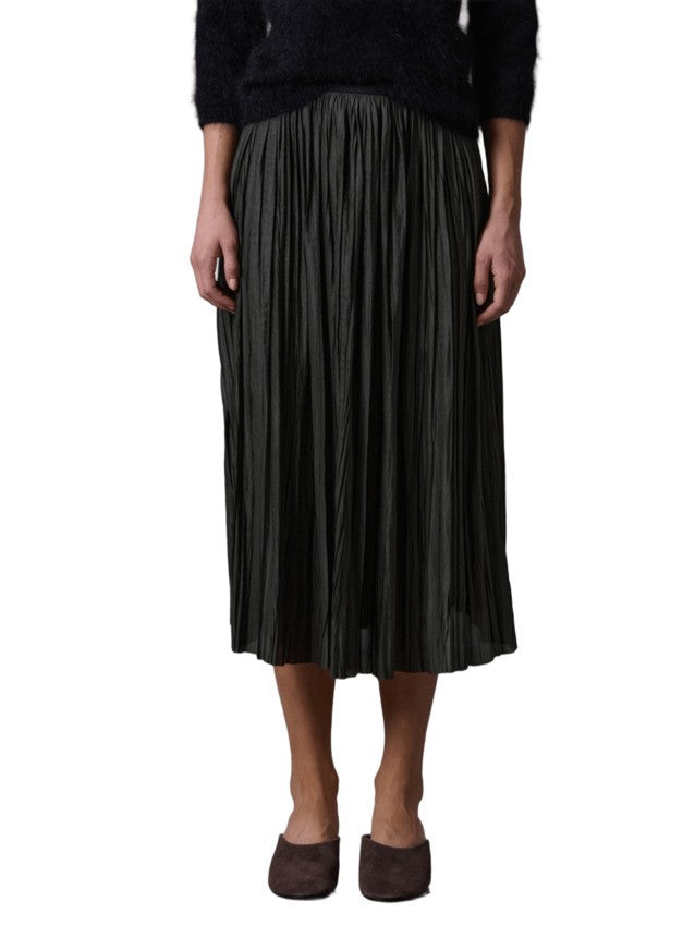Roberto Collina Green Midi Pleated Skirt