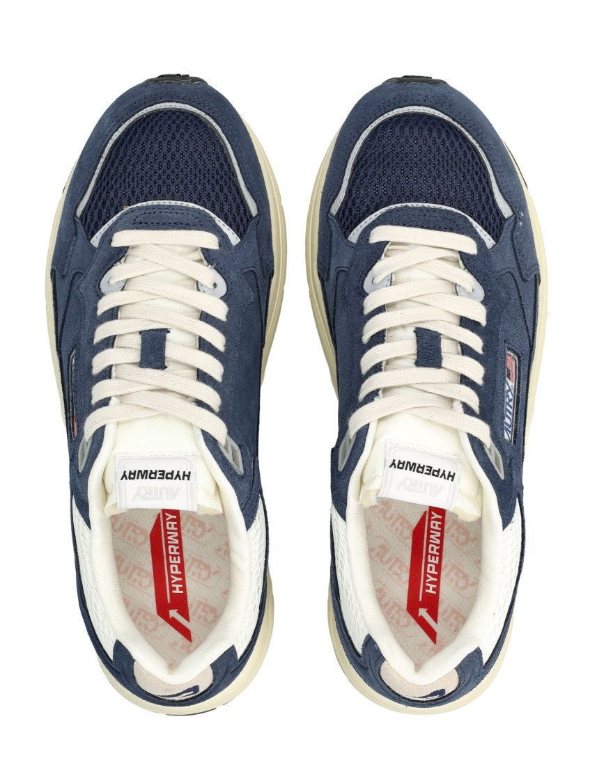 Autry Hyperway Mesh & Suede Blue Sneakers