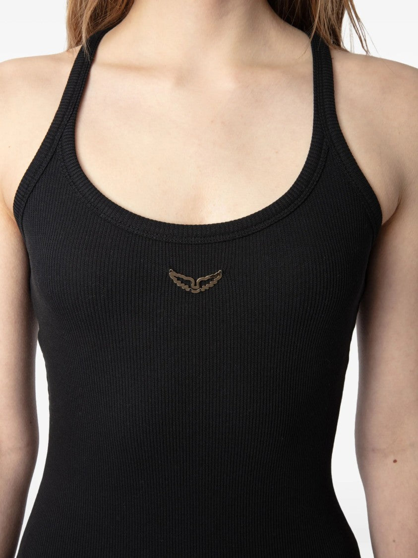 Zadig & Voltaire Fitted Black Midi Dress