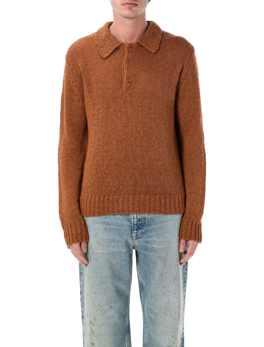 Sunflower Polo Misto Cotone Lino Regular Sweater