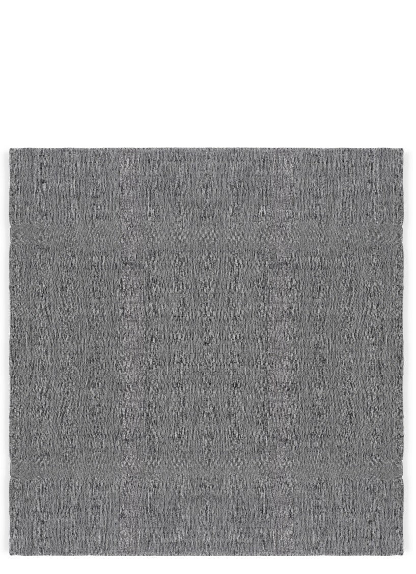 Panicale Rectangular Grey Linen Blend Scarf With Lurex Pattern