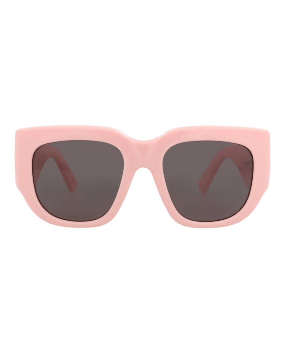Gucci Square-Frame Injection Sunglasses With Saddle Nose Bridge And Signature Logo