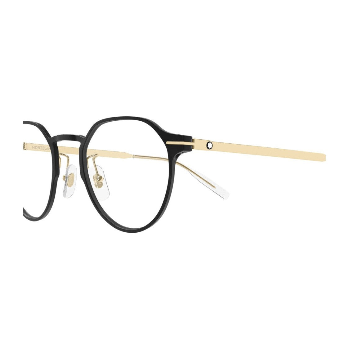 Montblanc Black Snowcap Metal Phantos Sunglasses