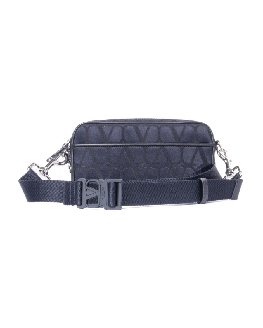 Valentino Iconographe Mini Vlogo Crossbody Bag In Blue