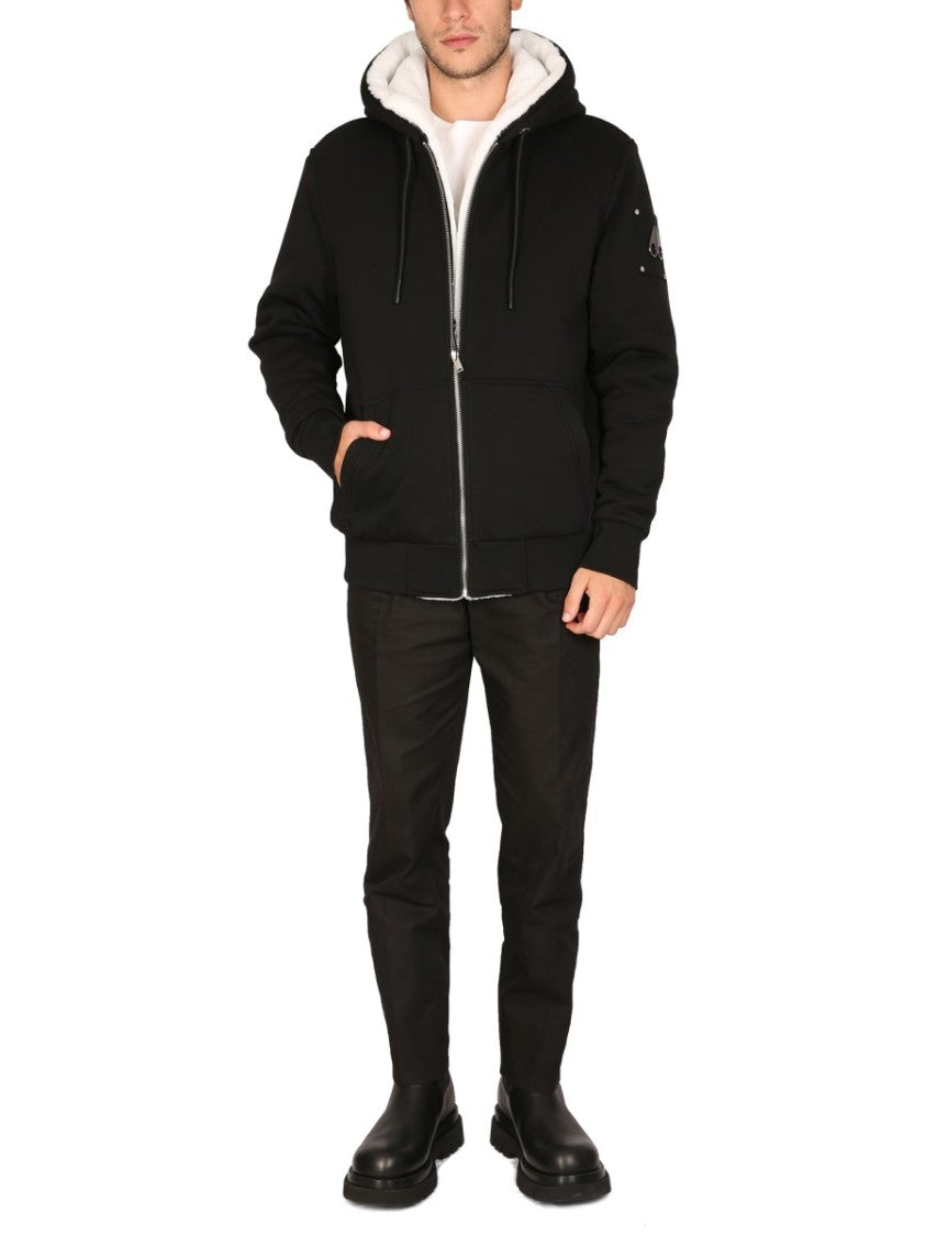 Moose Knuckles Bunny Zip-Up Plush Lined Cotton-Blend Hoodie