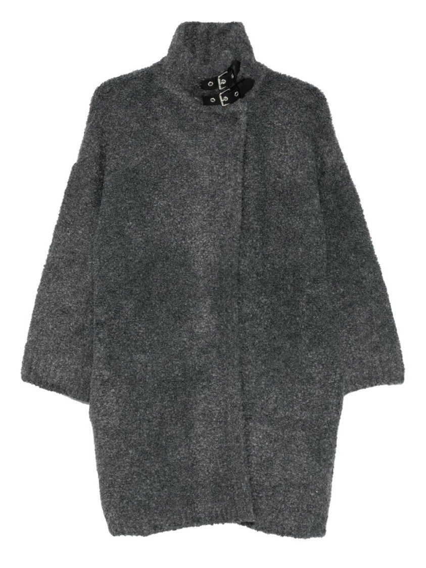 Liu Jo Textured Grey Oversized Coat