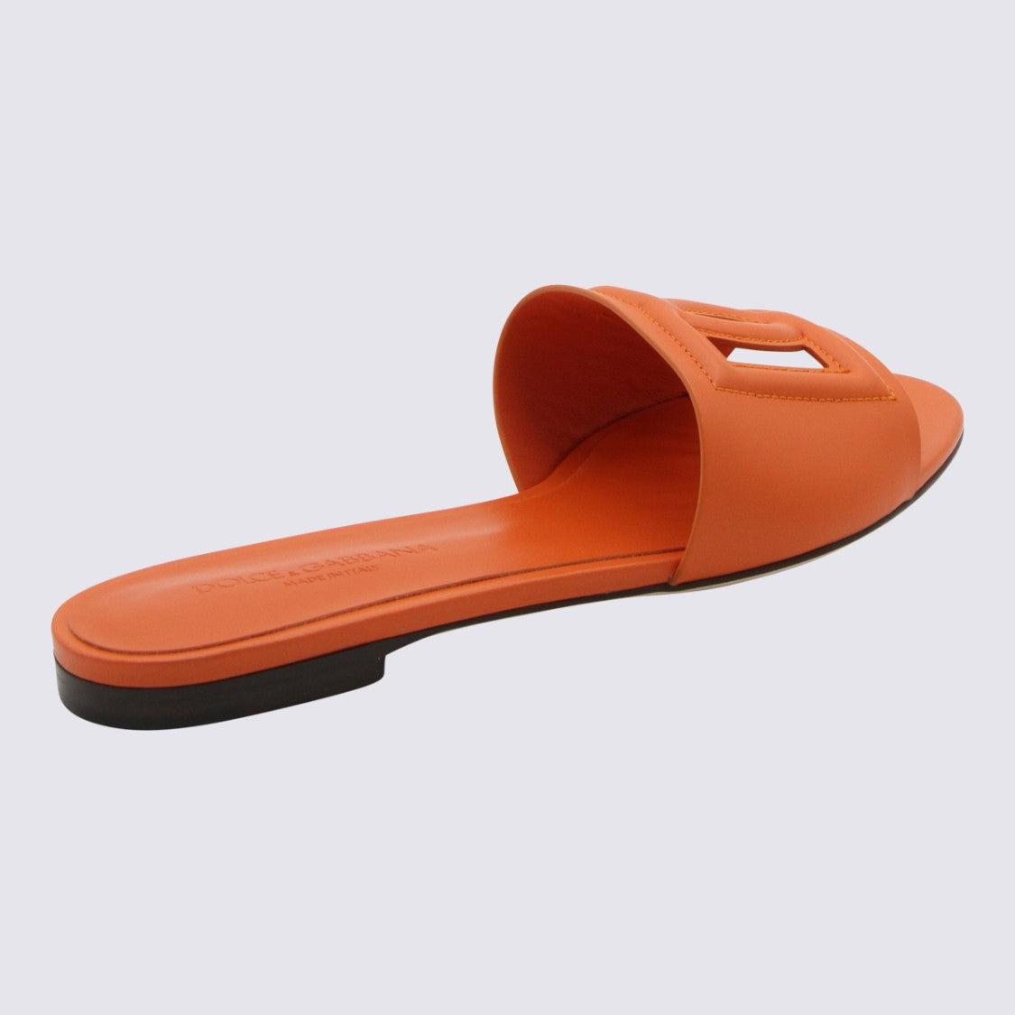 Dolce & Gabbana Slip-On Flat Sandals With Geometric Cut-Out Strap