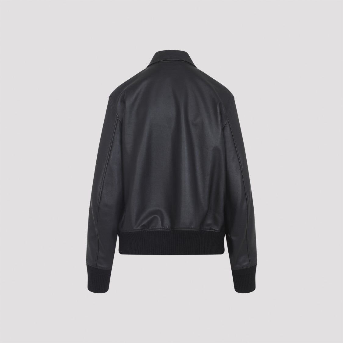 Polo Ralph Lauren Smooth Lamb Leather Jacket With Zipper Closure And Flap Pockets