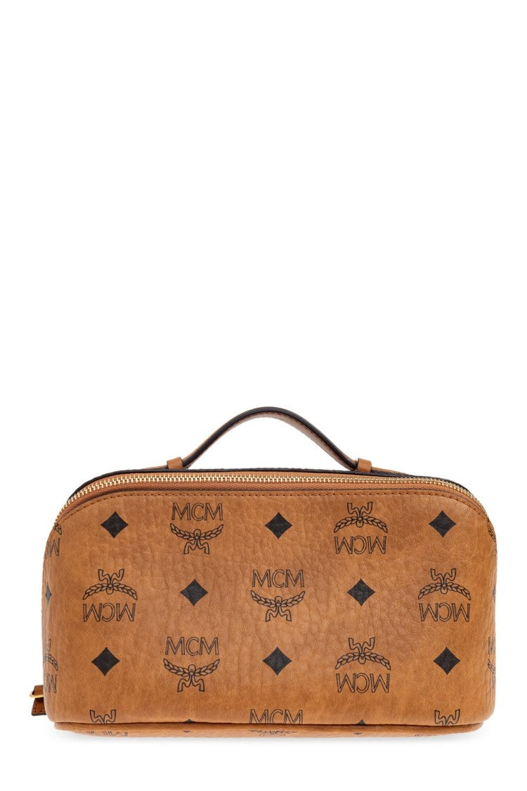 Mcm Structured Brown Bag With Clean Lines And Functional Design