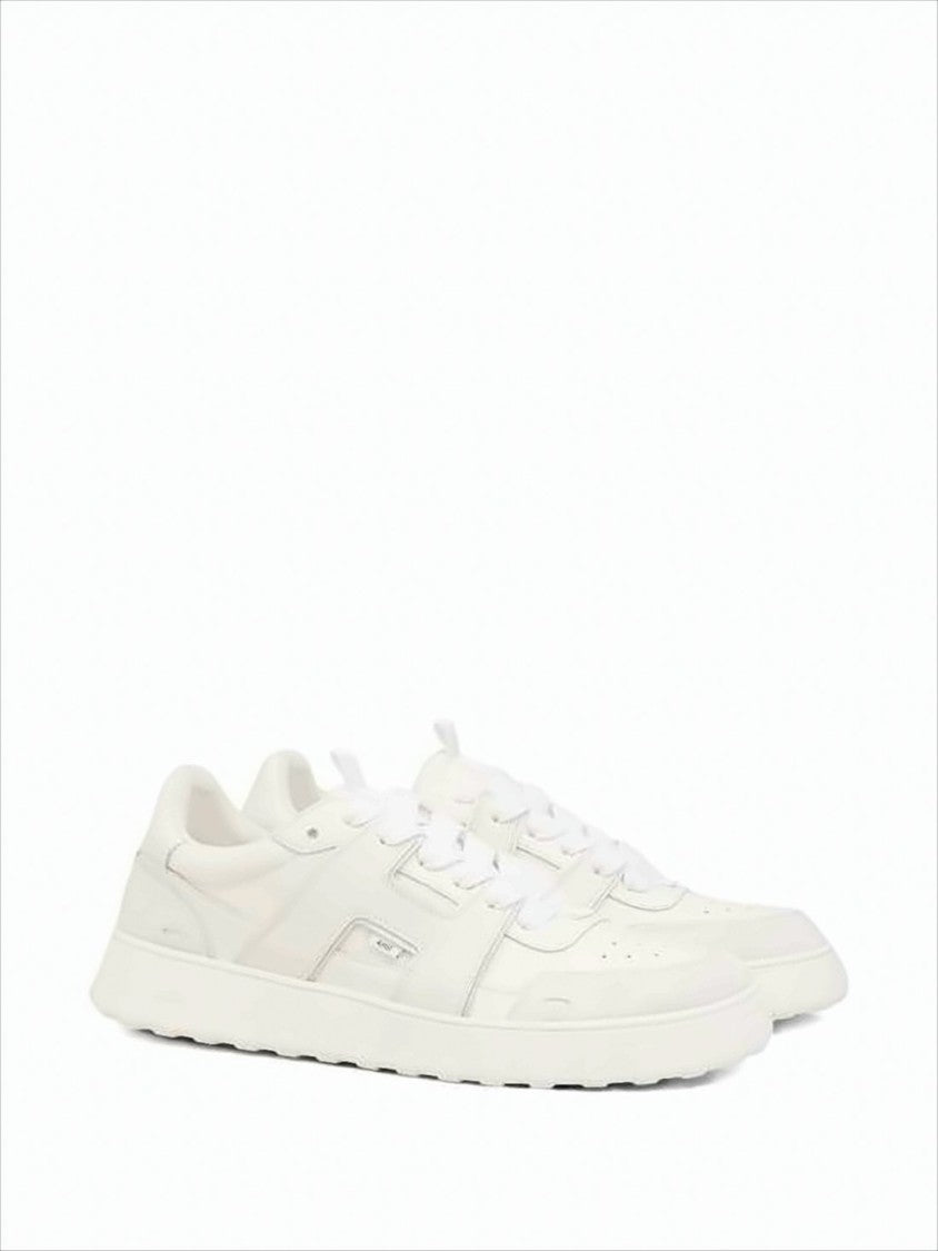 Ami Paris Low-Top Sneakers With Monochromatic Design