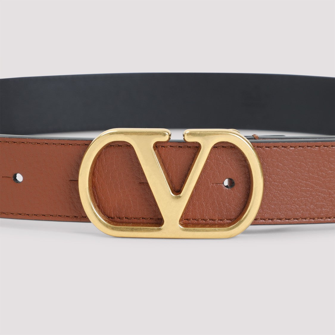Valentino Garavani Brown Leather Belt