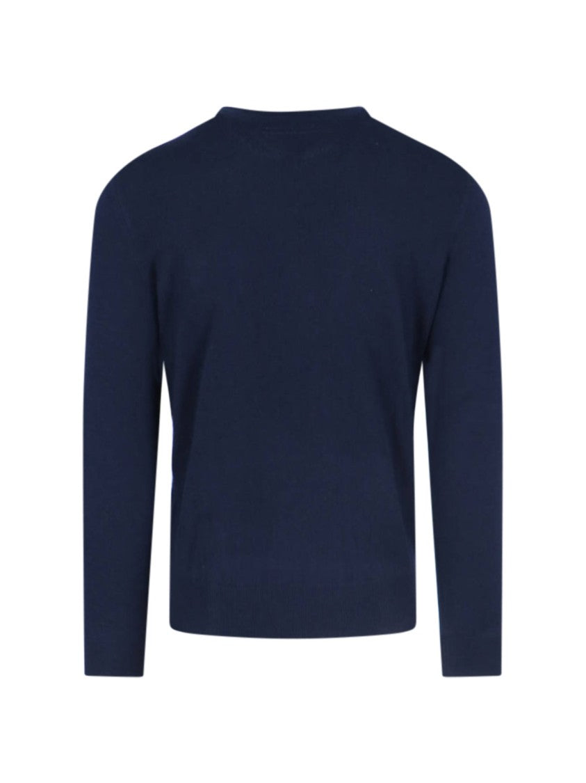 Zegna Cashmere Sweater Blue Navy Shades