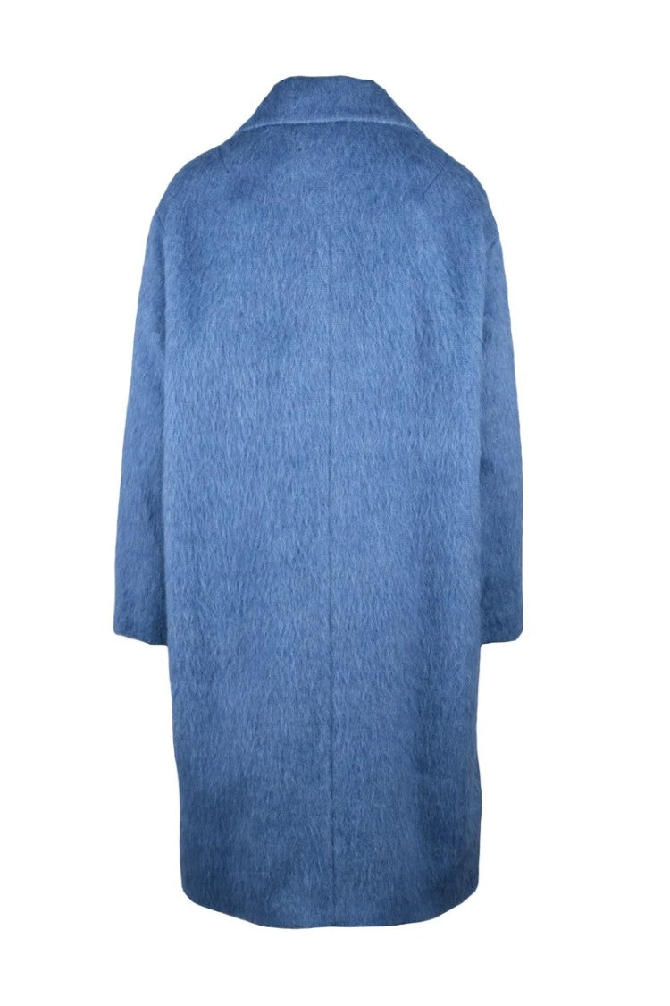 Oliver Horigamy Double-Breasted Coat - Blue