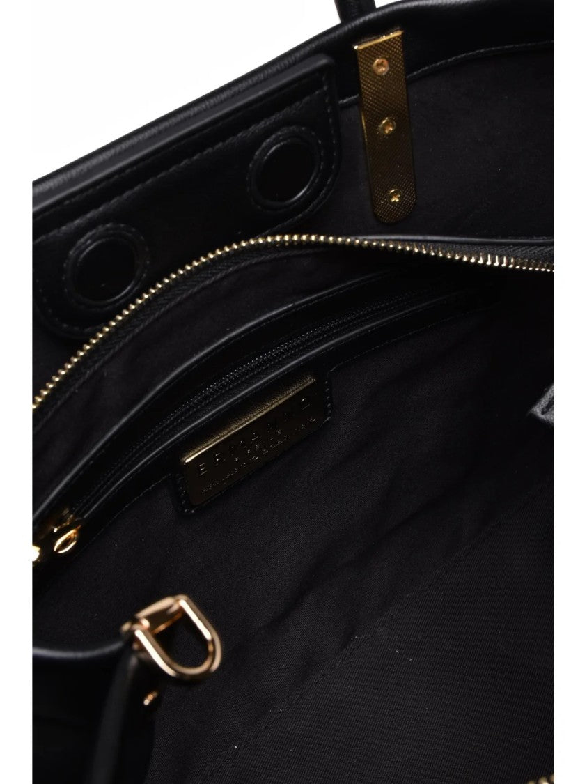 Ermanno Firenze Black Polyurethane Virginia Handbag