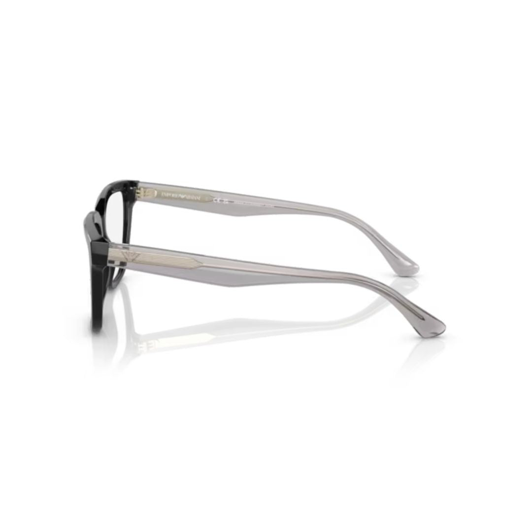 Emporio Armani 0Ea3208 Translucent Acetate Rectangular Eyeglasses