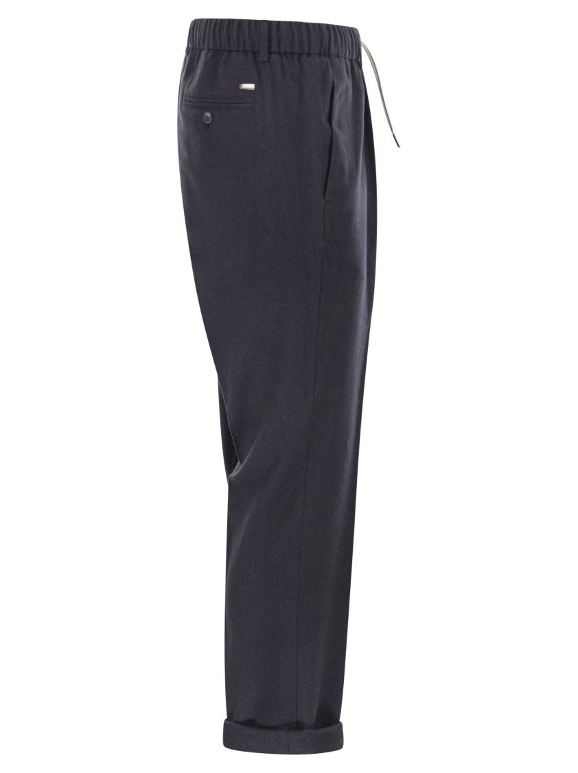 Herno Cashmere And Silk Trousers
