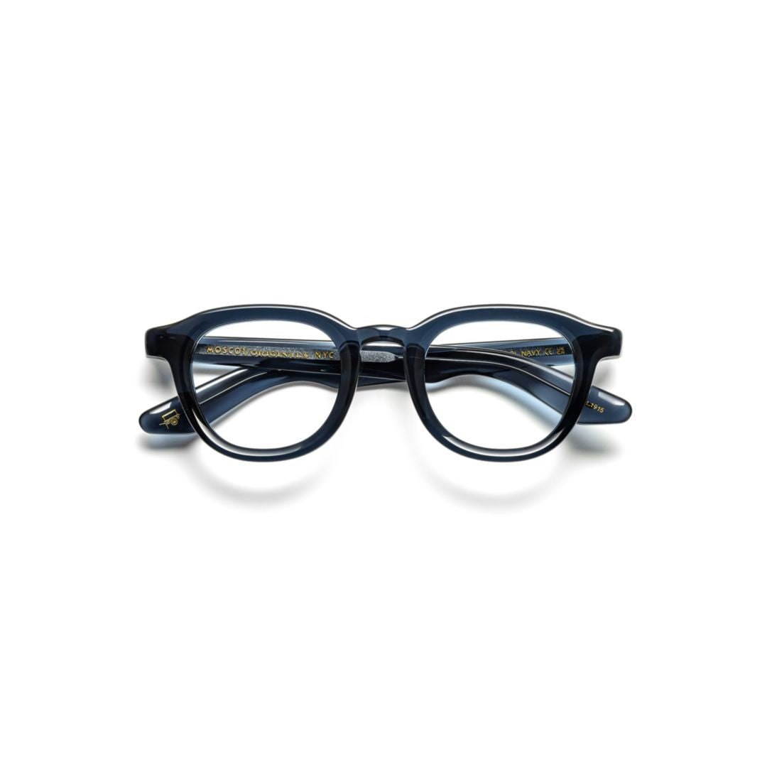 Moscot Or-Dah-O Dahven Rounded Acetate Eyeglasses With Metallic Accents