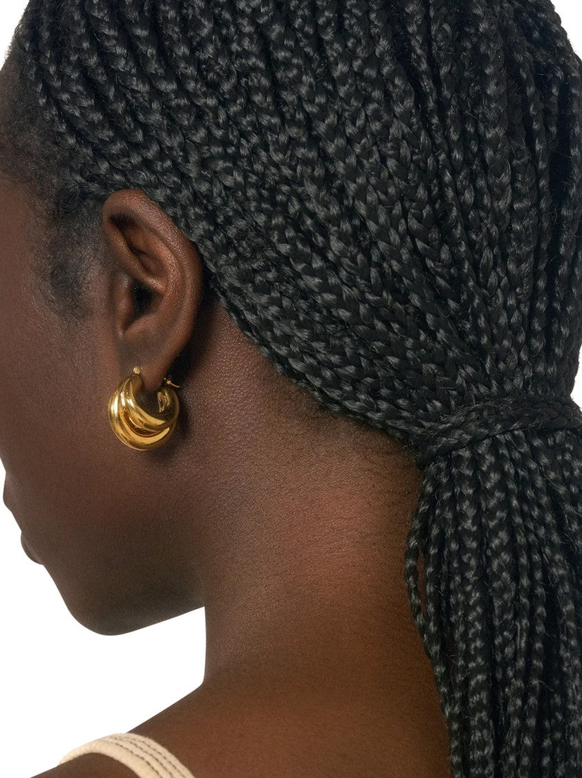 Panconesi Sculptural Gold-Tone Chunky Hoop Earrings