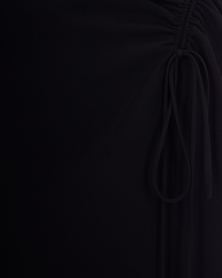 Patrizia Pepe Ruched Twill Midi Dress